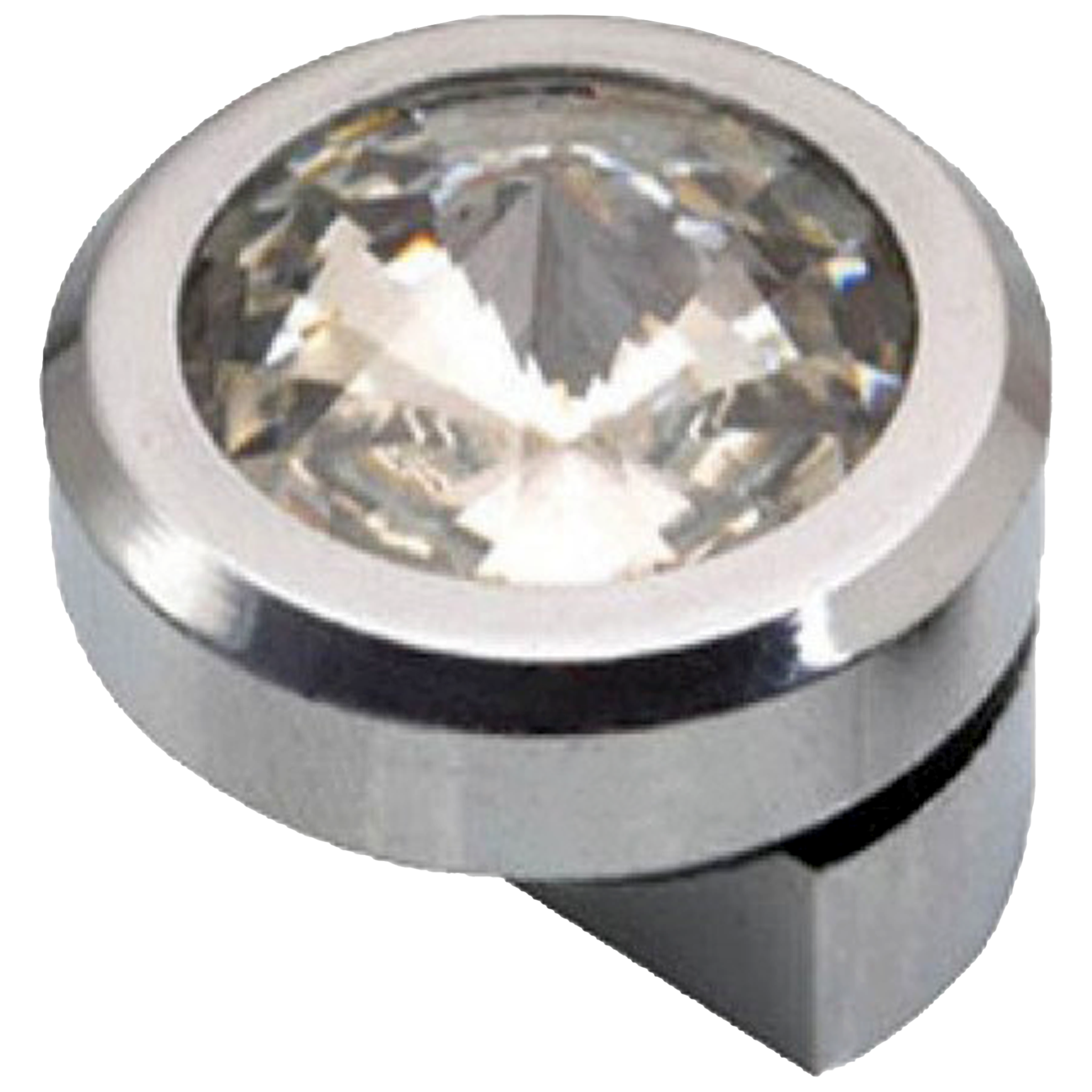 RiseOm  Mirror/Glass Holder Bracket (Diamond), Polished Chrome Made Of Brass