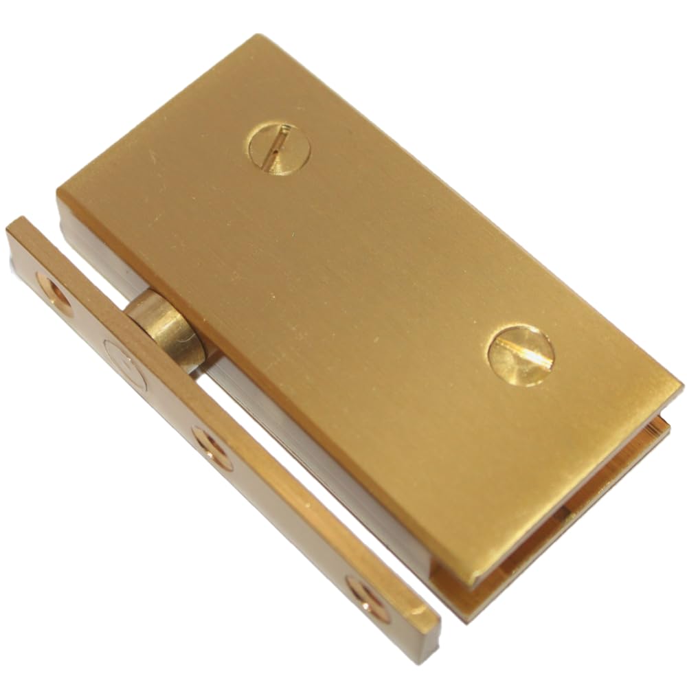 RiseOm Glass Door Pivot Hinge for Free Swinging Doors - Clamp Clips Holders Made of Brass