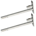 RiseOm F Type Steel Shelf Bracket (Adjustable) / Supports 6,8,10,12 mm of Glass Thickness