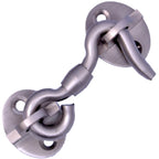RISEOM Brass Gate Hook and Eye/Window Hook for Double Doors Gates/Windows (Heavy Oval Eye)