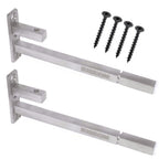 RiseOm Steel Heavy Fix Size F Bracket/Glass Shelf Support / 9.5 mm Rod Thickness
