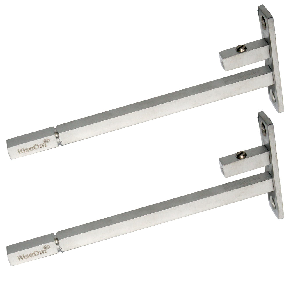 RiseOm F Type Steel Shelf Bracket (Adjustable) / Supports 6,8,10,12 mm of Glass Thickness