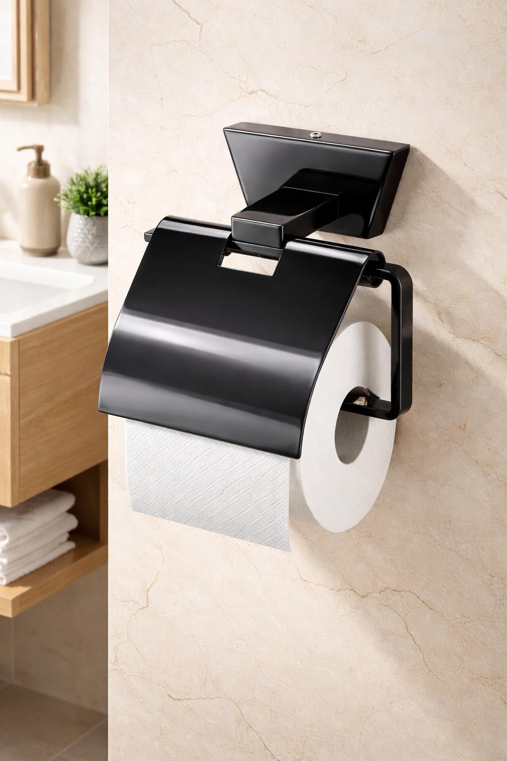 RISEOM Tissue Paper Roll Holder for Bathroom, Toilet Tissue Roll Holder for Bathroom Made of Stainless Steel