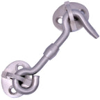 RISEOM Brass Gate Hook and Eye/Window Hook for Double Doors Gates/Windows (Heavy Oval Eye)