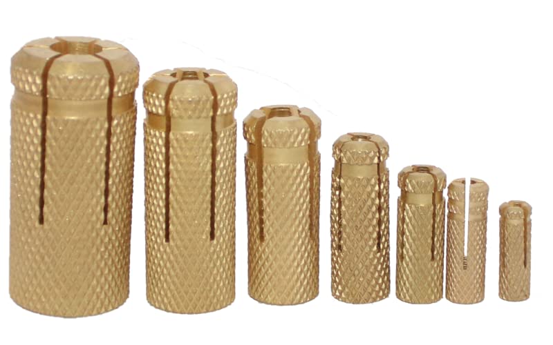 RiseOm Knurled Expansion Anchors made of Brass-Hardware-RiseOm Hardware-RISEOM