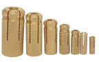RiseOm Knurled Expansion Anchors made of Brass-Hardware-RiseOm Hardware-RISEOM