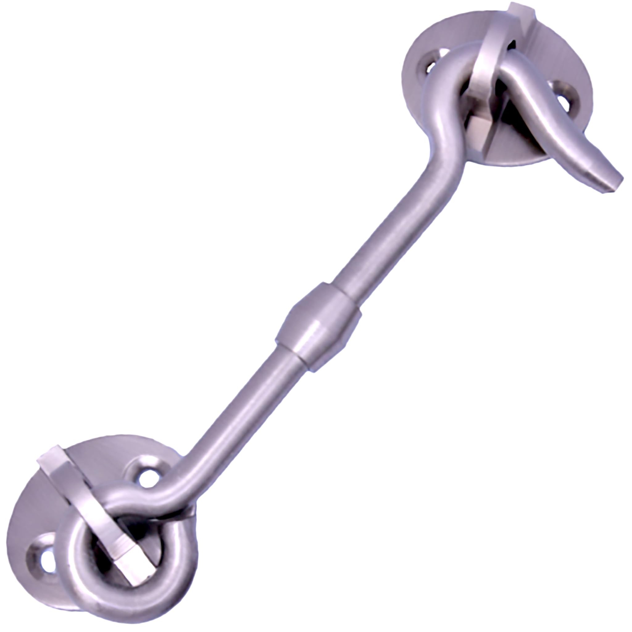 RISEOM Brass Gate Hook and Eye/Window Hook for Double Doors Gates/Windows (Heavy Oval Eye)
