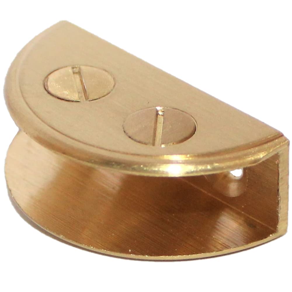 RiseOm Brass D Bracket/D Clamp Bracket for Glass