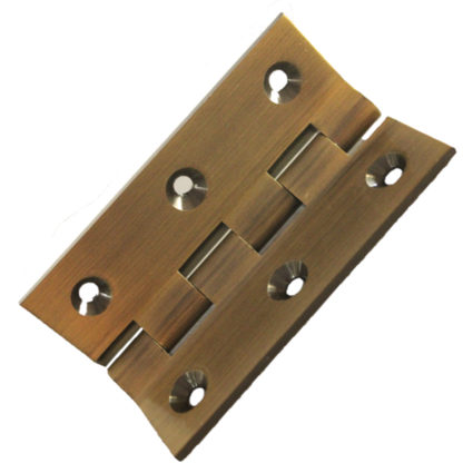 RiseOm Railway Hinges of Brass (3x7/8x1/8) inches/ (75x23x3)mm - RiseOm Hardware