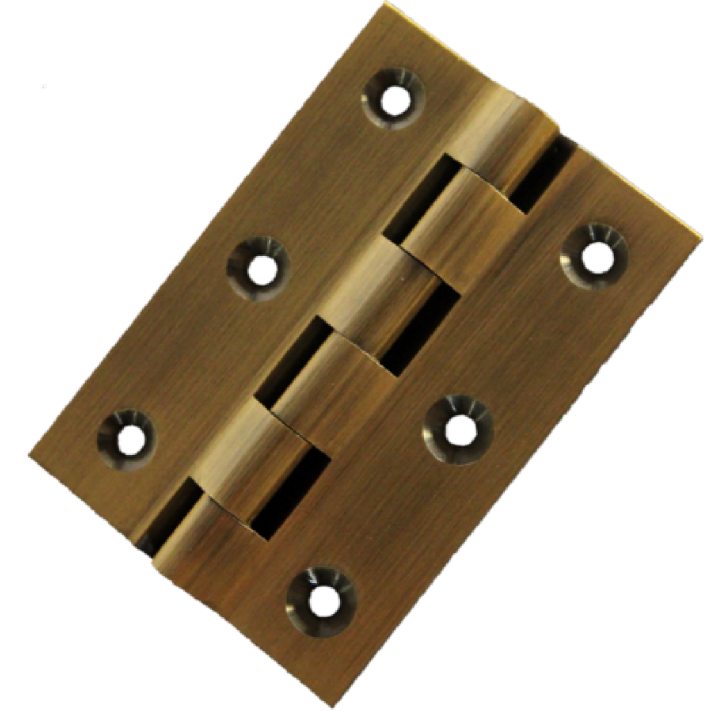 RiseOm Railway Hinges of Brass (3x7/8x1/8) inches/ (75x23x3)mm
