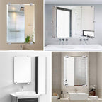 RiseOm 6mm Half Round Mirror, Glass Holder Bracket Silver Pack of 20