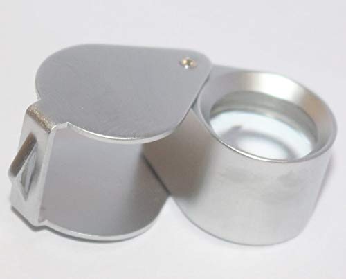 RiseOm Brass Jewelers Eye Loupe,Magnifier,Fold able Jewelry Magnifier for Gems,Jewelry,Coins,Stamps, etc