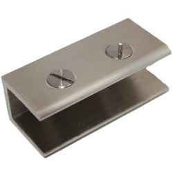 RiseOm Rectangular Shape Glass Clip Clamp Bracket, U Bracket of Brass