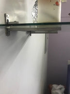 RiseOm F Type Steel Shelf Bracket (Adjustable) / Supports 6,8,10,12 mm of Glass Thickness
