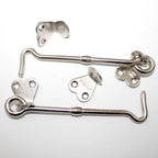 RISEOM Steel Gate Hook and Eye,Window Hook for Double Doors Gates/Windows (Flower Eye)