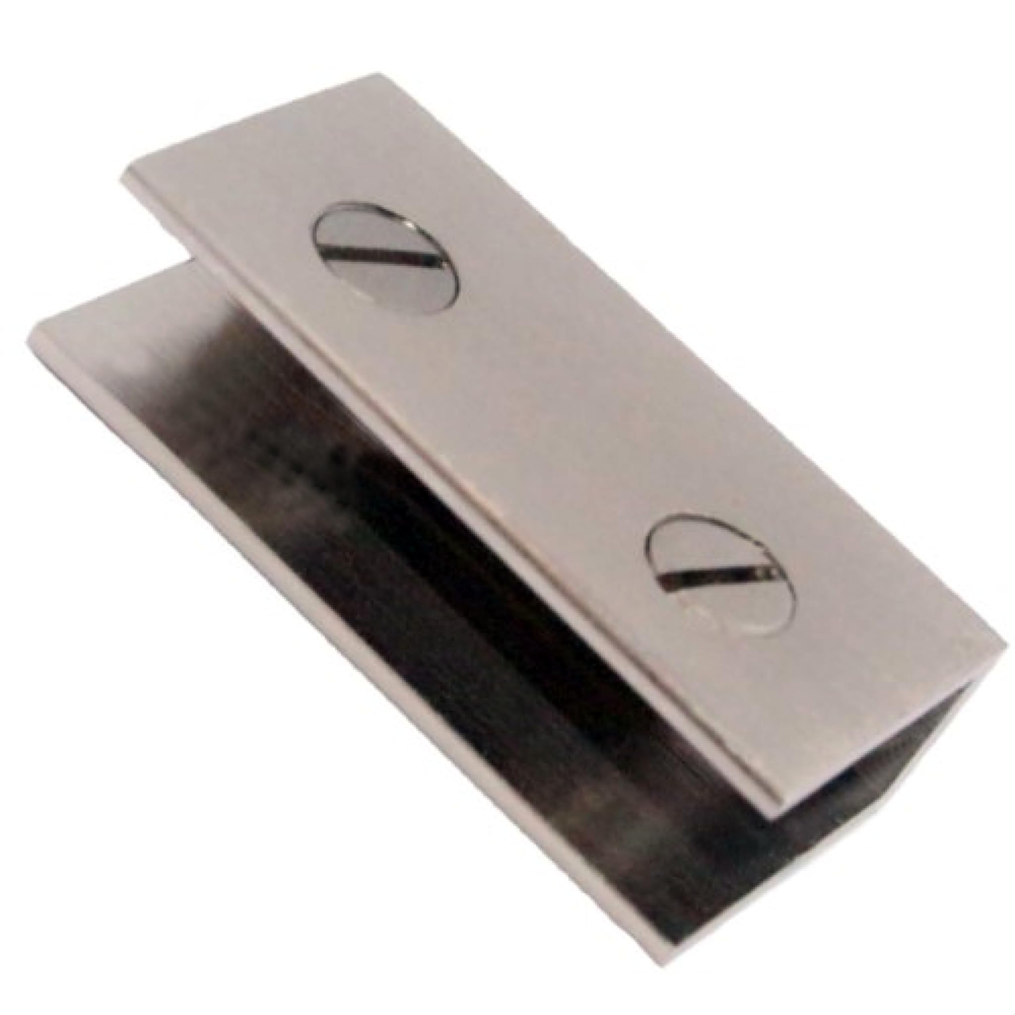 RiseOm Rectangular-Shape Glass Clip Clamp Bracket/U Bracket of Brass