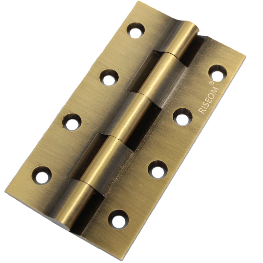 RiseOm Railway Hinges of Brass (4x7/8x1/8) inches/ (100x23x3)mm