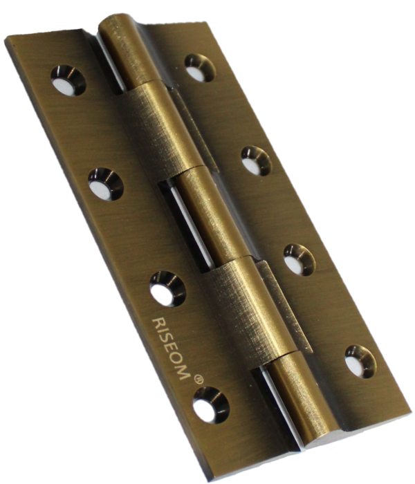 RiseOm Railway Hinges of Brass (4x7/8x1/8) inches/ (100x23x3)mm