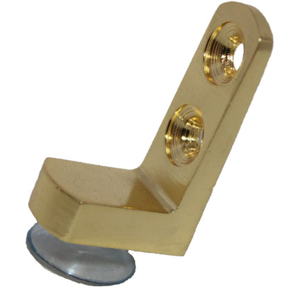 RiseOm L-Shaped Clips/Shelf Support for Kitchen & Bookcase Shelf Cabinet Closet Made of Brass - RiseOm Hardware