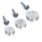 RiseOm Steel Round Mirror Cap Silver