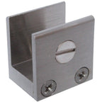 RiseOm Rectangular-Shape Glass Clip Clamp Bracket/U Bracket of Brass