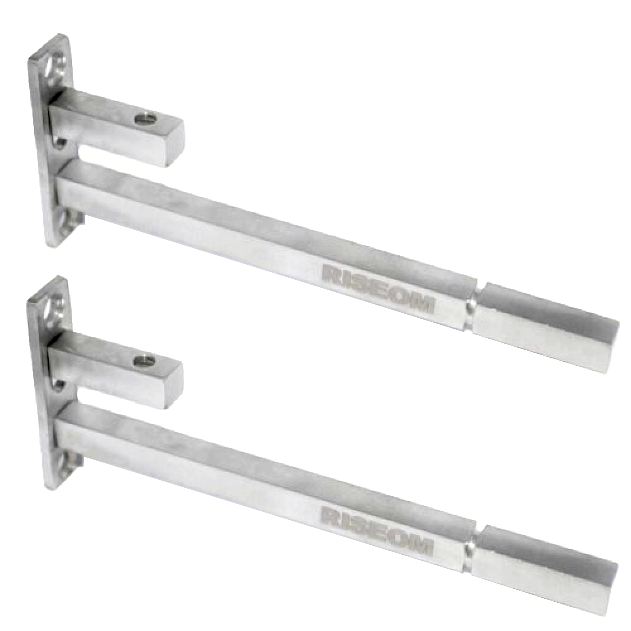 RiseOm F Type Shelf Bracket (Adjustable heavy) /Shelf Supports 5 to 12 mm of Glass Thickness