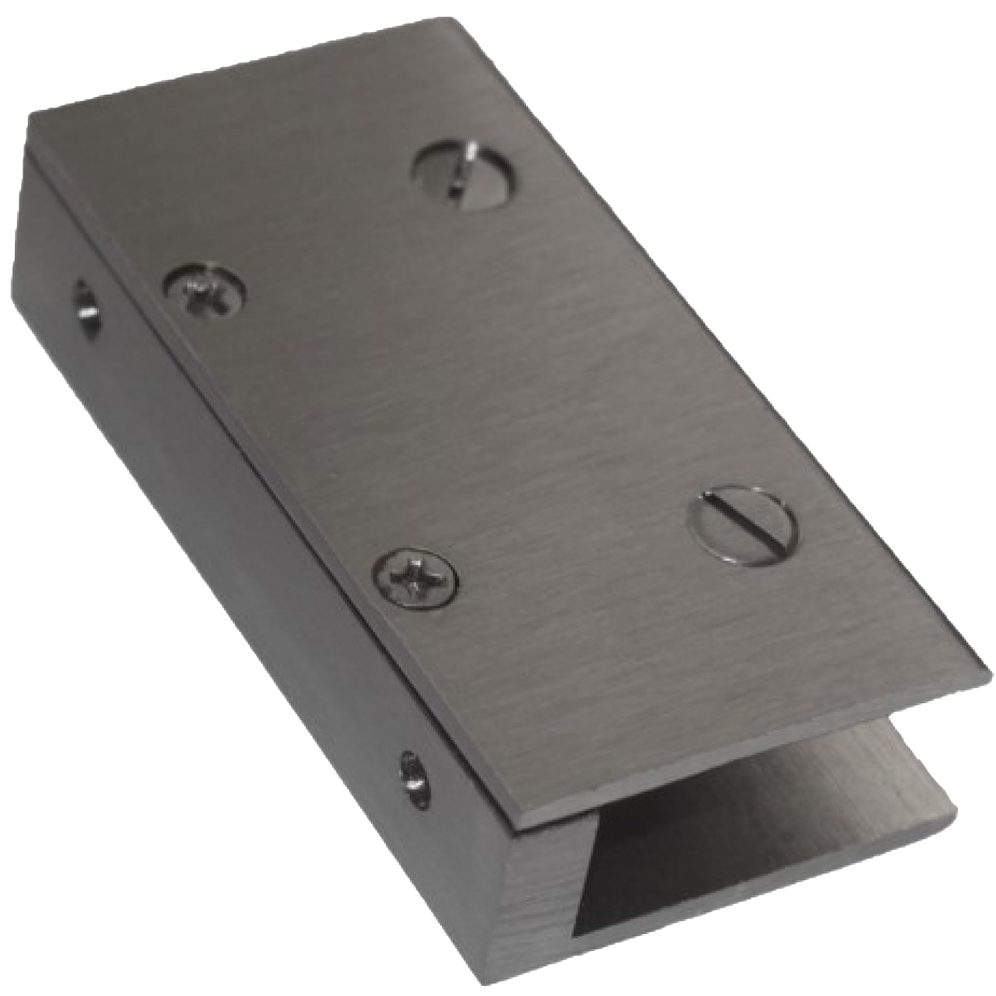 RiseOm Rectangular-Shape Glass Clip Clamp Bracket/U Bracket of Brass