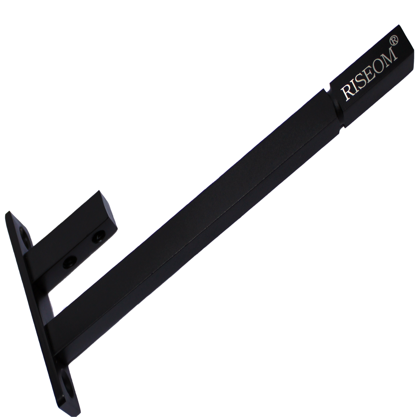RiseOm Glass Shelf Support Brackets / F Bracket Made of Steel Black Finish (6 inch (L) X 12mm Glass)