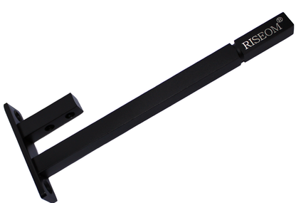 RiseOm Glass Shelf Support Brackets / F Bracket Made of Steel Black Finish (6 inch (L) X 12mm Glass)