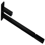 RiseOm Glass Shelf Support Brackets / F Bracket Made of Steel Black Finish (6 inch (L) X 12mm Glass)