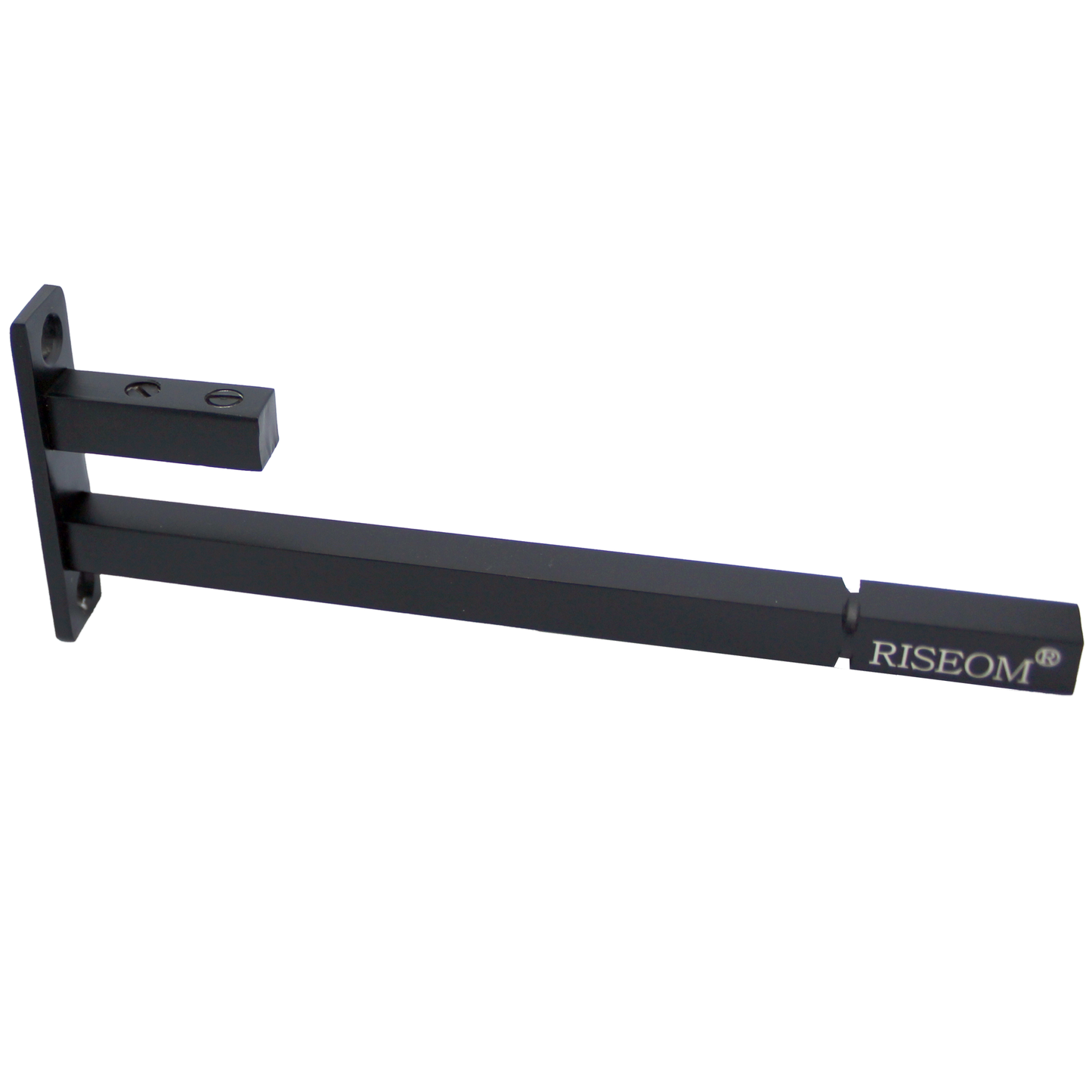 RiseOm Glass Shelf Support Brackets / F Bracket Made of Steel Black Finish (6 inch (L) X 12mm Glass)