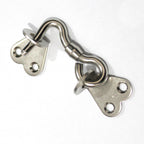 RISEOM Steel Gate Hook and Eye,Window Hook for Double Doors Gates/Windows (Flower Eye)