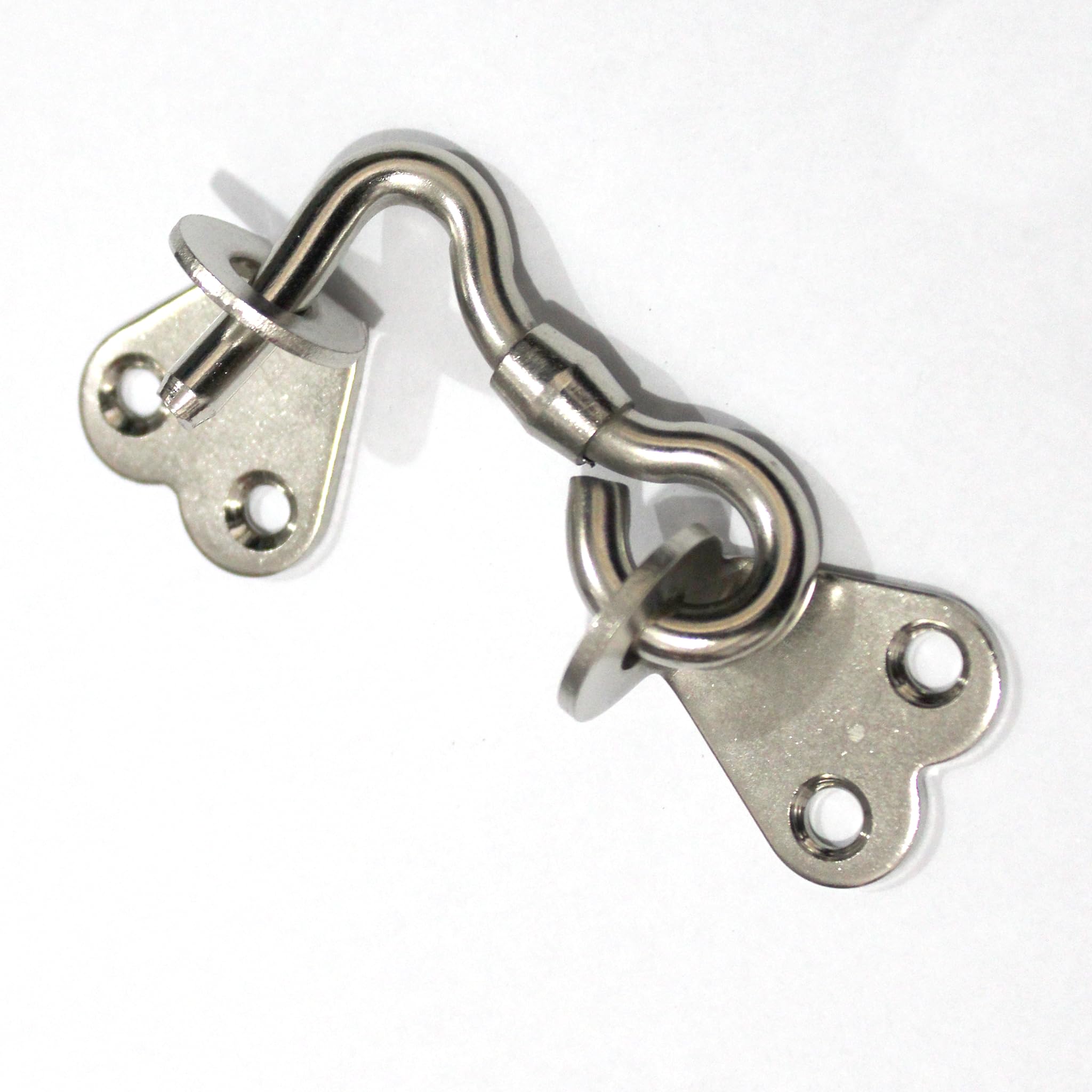 RISEOM Steel Gate Hook and Eye,Window Hook for Double Doors Gates/Windows (Flower Eye)