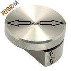 RiseOm Half Round Mirror Holder Bracket Silver Pack of 4