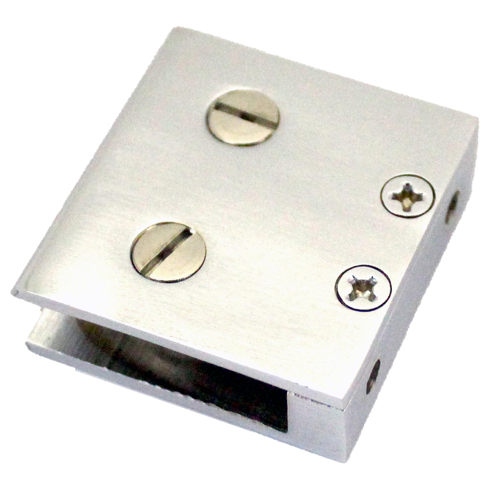 RiseOm U Bracket, Glass Mount Bracket of Brass Polished Chrome Finish