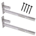 RiseOm Steel Heavy Fix Size F Bracket/Glass Shelf Support / 9.5 mm Rod Thickness