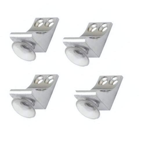RiseOm Brass Shelf Support L-Shaped Clips for Kitchen & Bookcase Shelf Cabinet Closet L Shelf Button