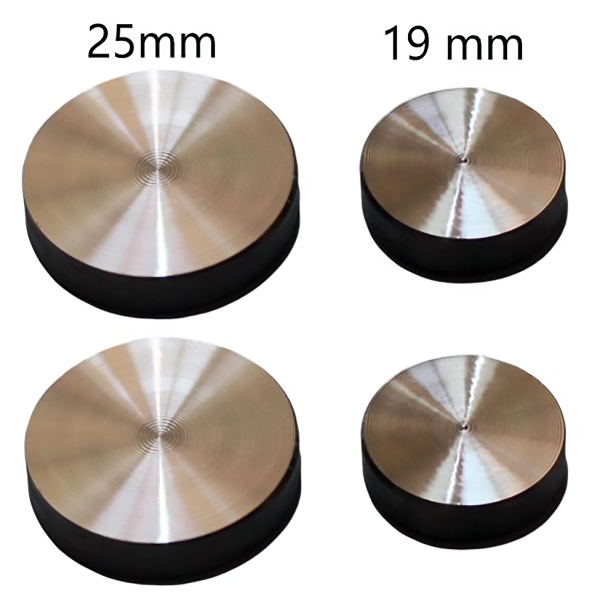 RiseOm Steel Round Mirror Cap Silver