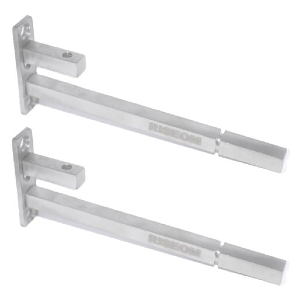 RiseOm Steel Heavy Fix Size F Bracket/Glass Shelf Support / 9.5 mm Rod Thickness-Glass Hardware-RiseOm Hardware-pack of:4-size:6inch (L) X 8 mm Glass-RISEOM