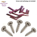 RiseOm Square Shape Glass Clip Clamp Bracket of Brass used in railings (pack of 12, 1.5"x1.5"x8 mm)