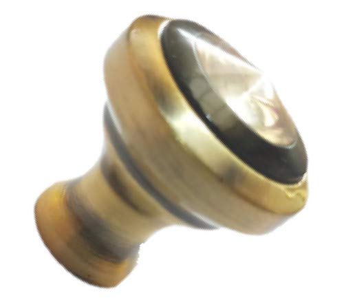 RISEOM Hardware Brass Cabinet Drawers-Wardrobe-Kitchen Door Pull Knobs (23 mm Dia) Pack of 4
