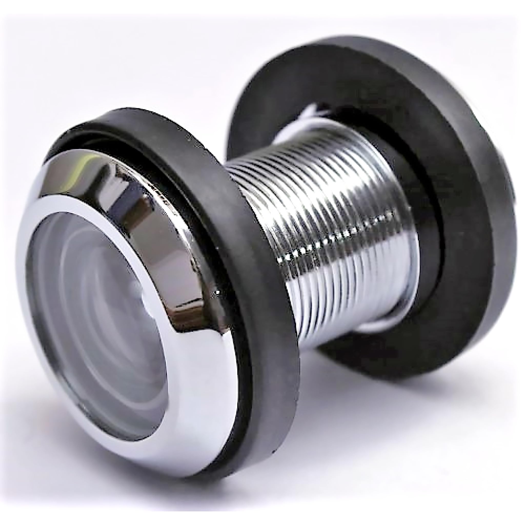 RiseOm Brass Door Peephole (Door Eye) 180 Degree Viewer for Main Doors (Polished Chrome)