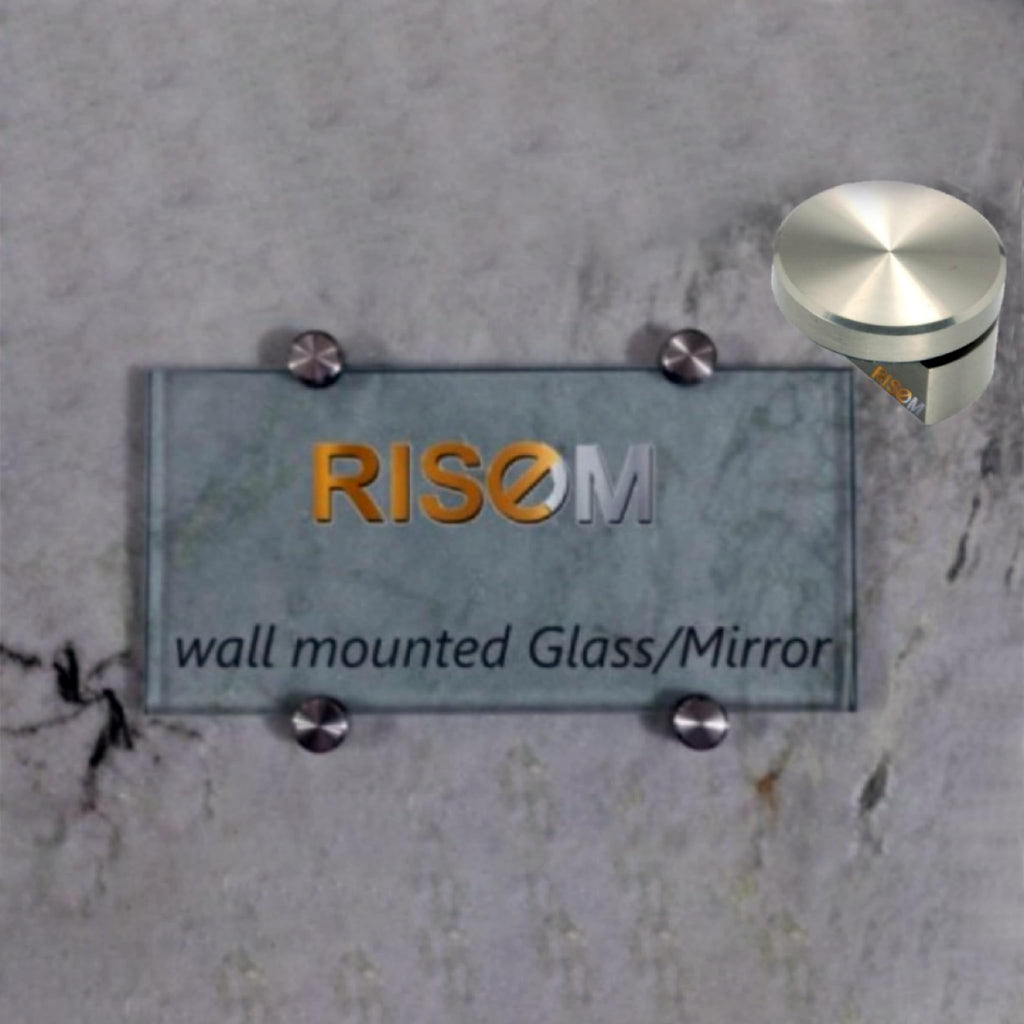 RiseOm 10mm Half Round Mirror Holder Bracket Silver Pack of 15