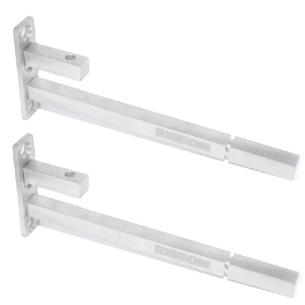 RiseOm Steel Fix Size F Bracket, F Type Shelf Support, 8 mm Rod Thickness