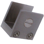 RiseOm Rectangular Shape Glass Clip Clamp Bracket/U Bracket Made of Brass