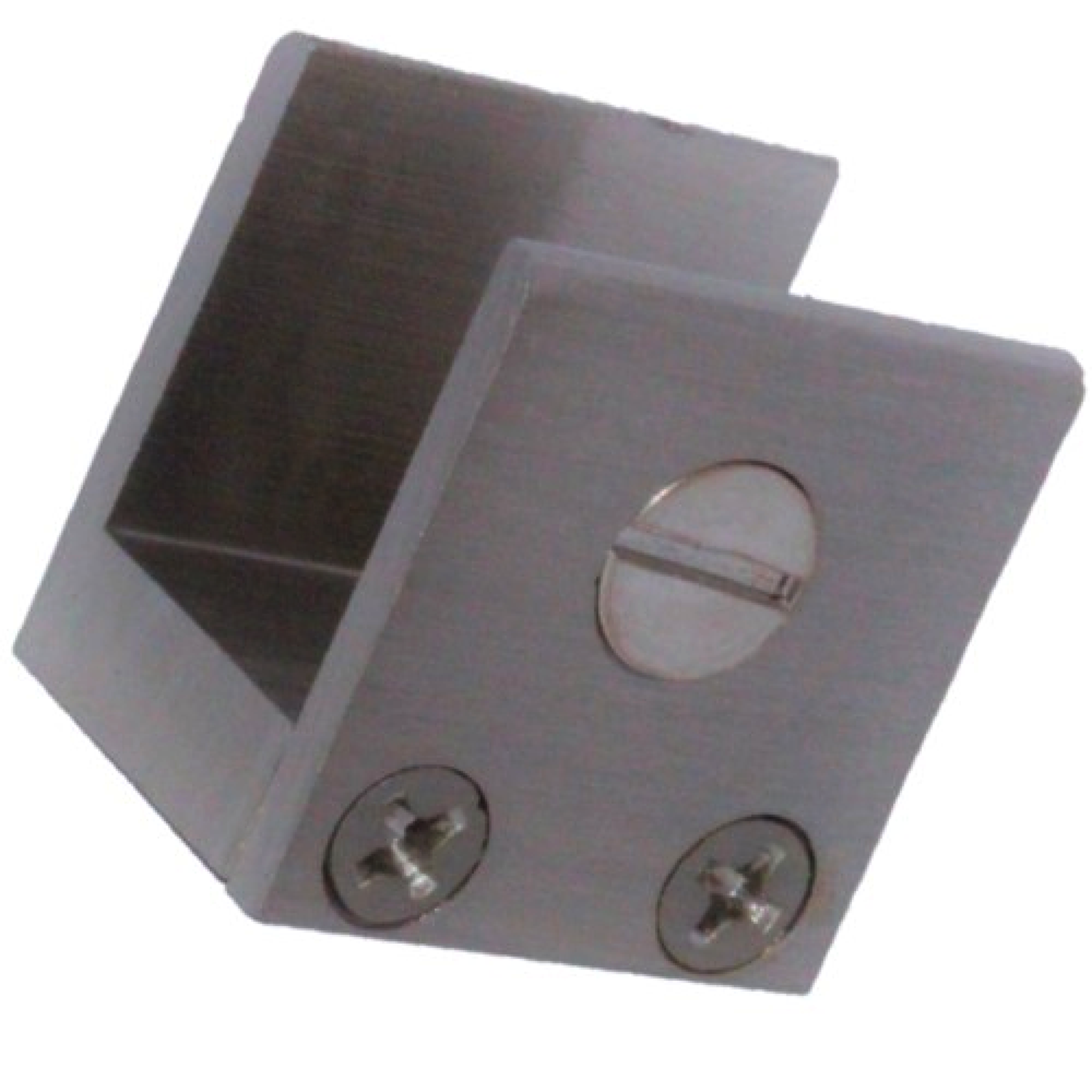 RiseOm Rectangular Shape Glass Clip Clamp Bracket/U Bracket Made of Brass