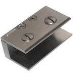 RiseOm Rectangular Shape Glass Clip Clamp Bracket/U Bracket Made of Brass