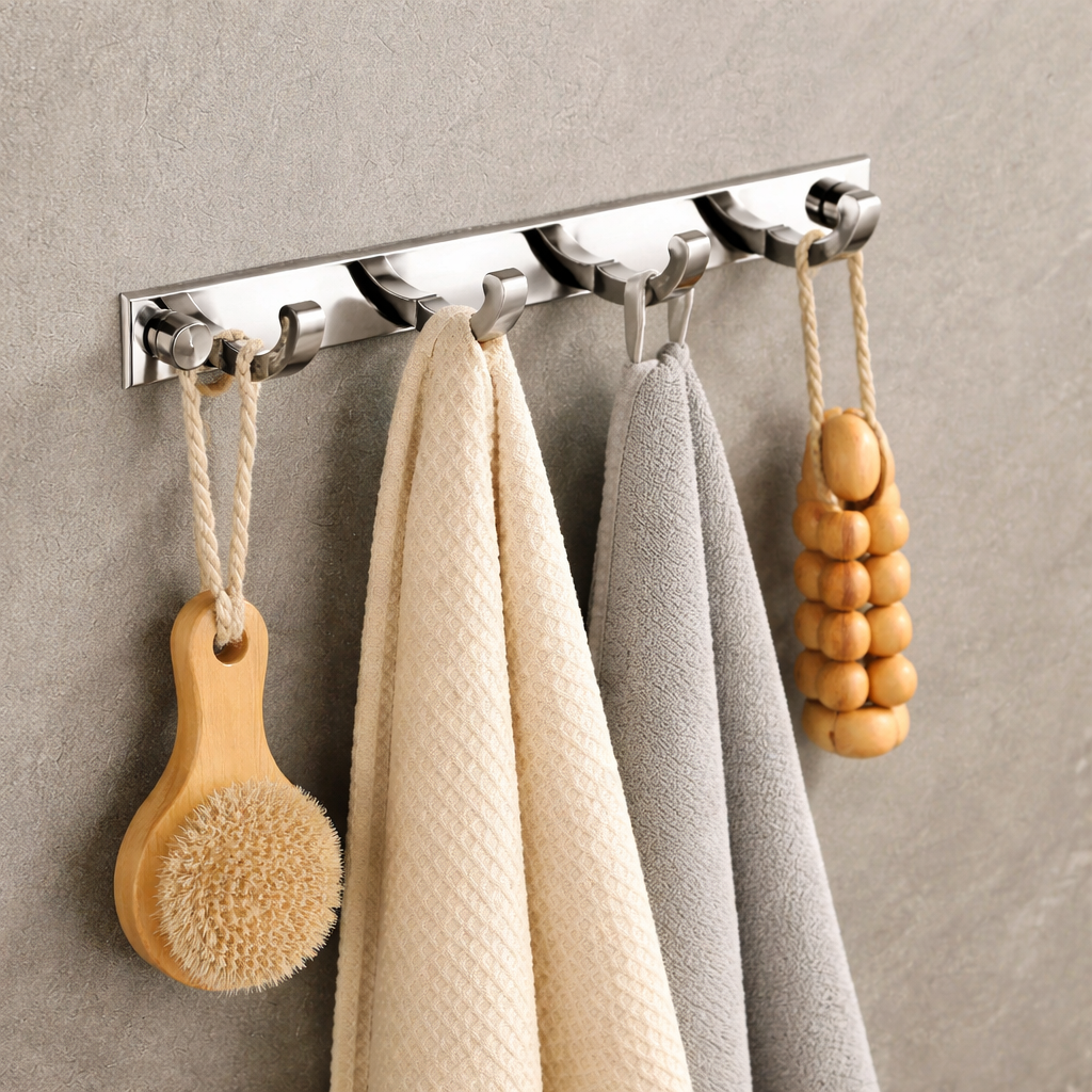 RiseOm Wall Mounted Hanger for Clothes, Towel Hooks Made of Brass