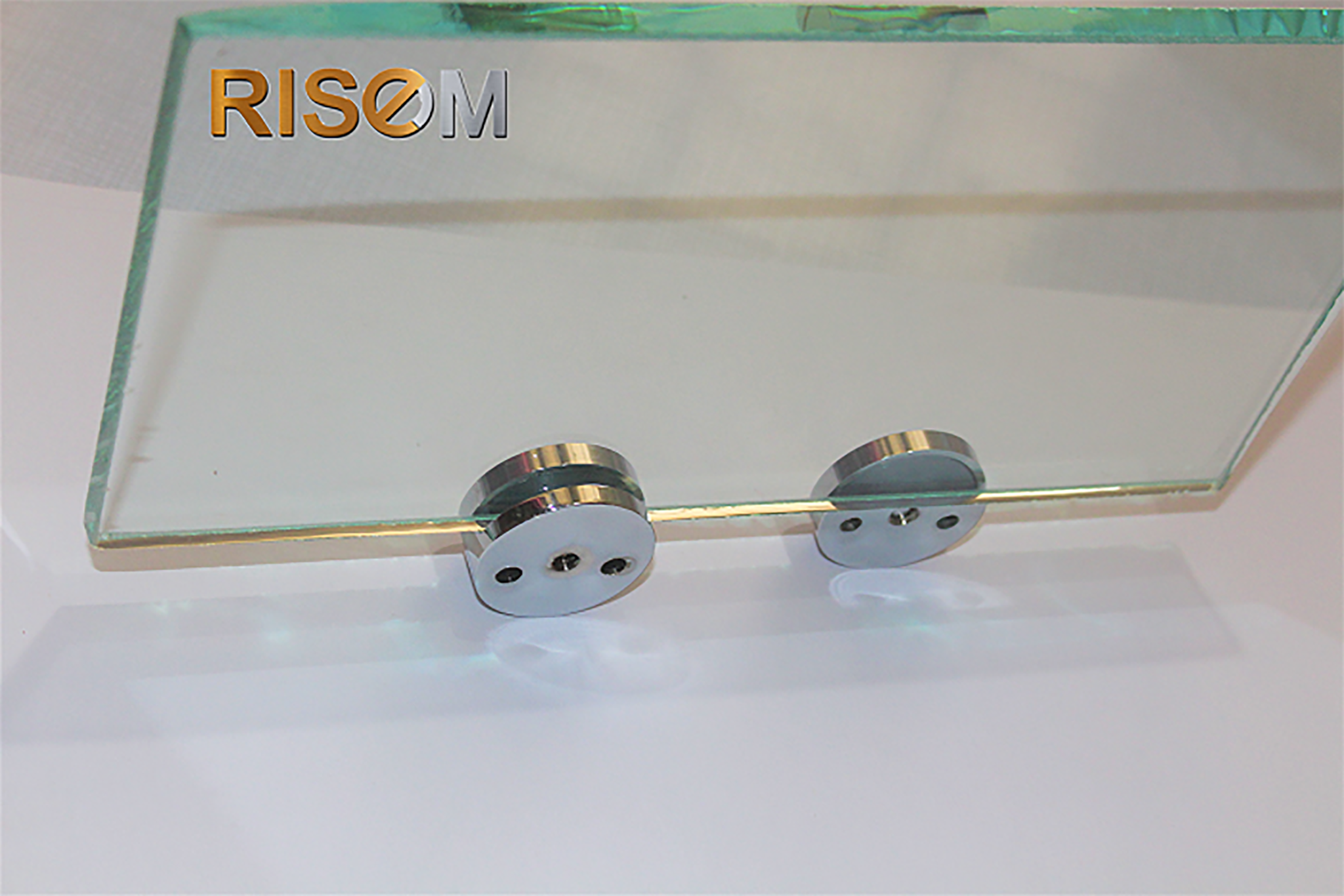 RiseOm Mirror Bracket/Glass Holder Bracket Made of Brass Pack of 4-Furniture-RiseOm Hardware-RISEOM