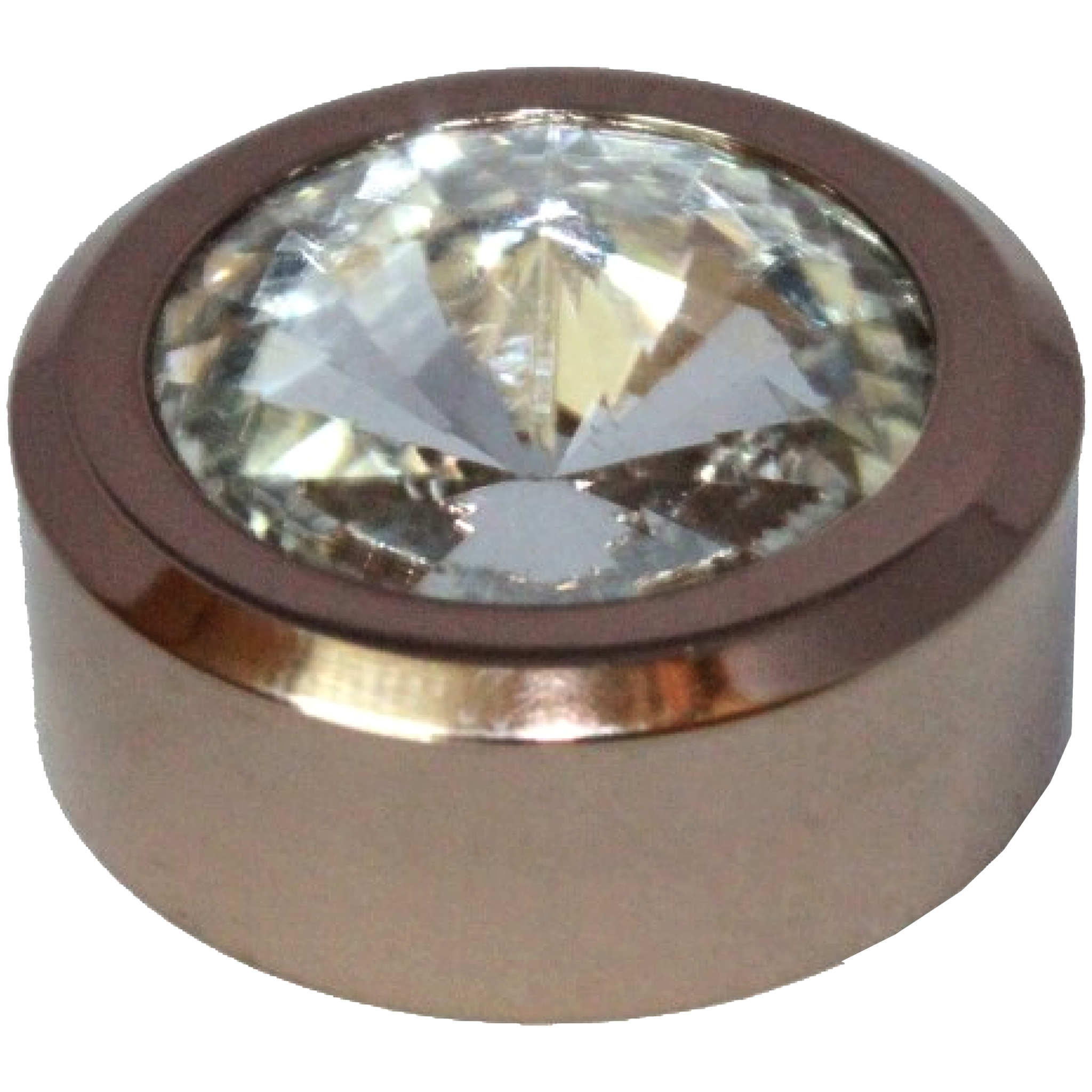 RiseOm 圆形钻石镜帽/指甲装饰/镜指甲装饰盖黄铜材质